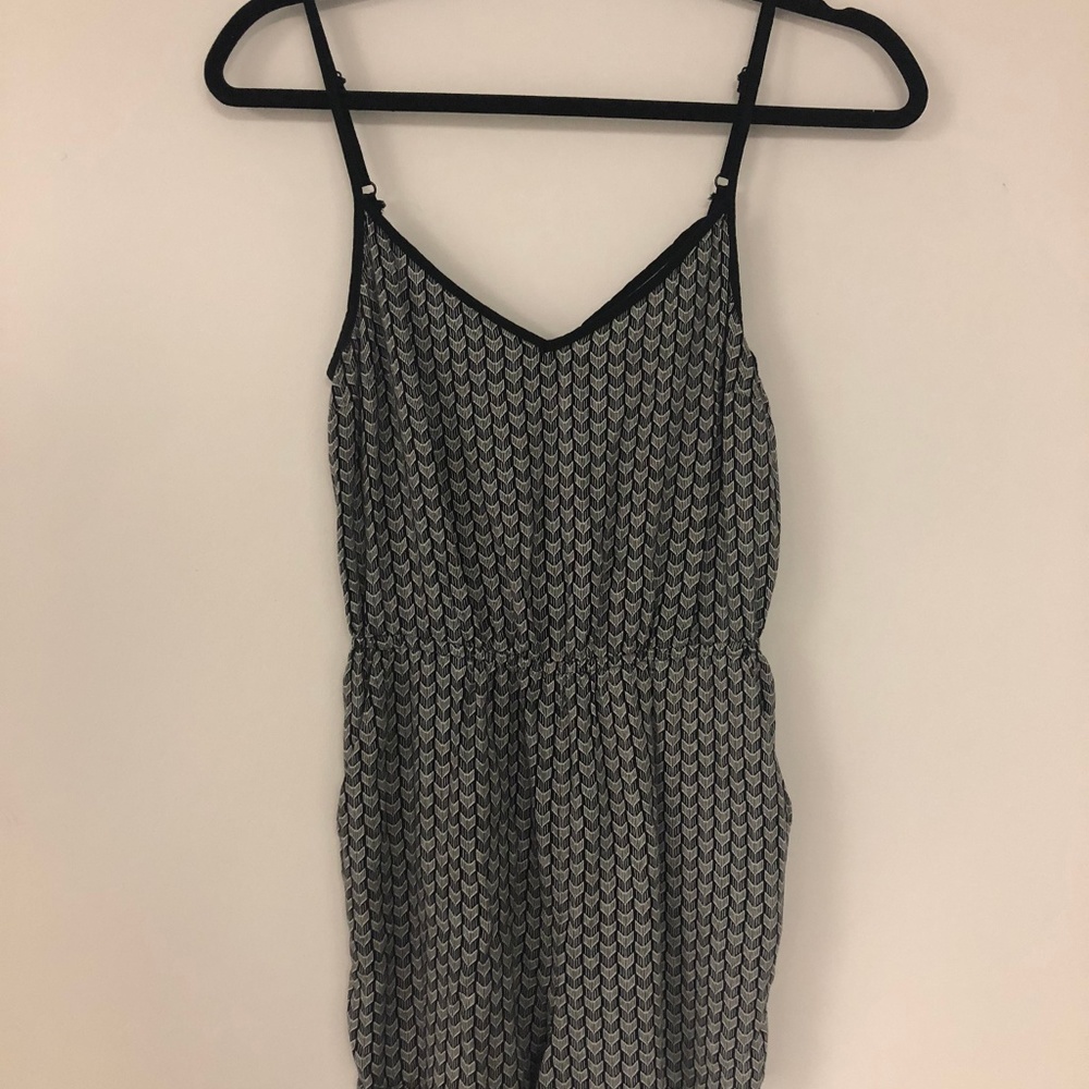 Tribal Print Open-Back Romper